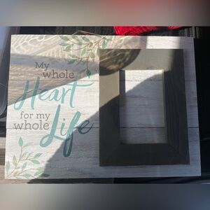 Heartfelt Wooden Photo Frame with Inspirational Quote